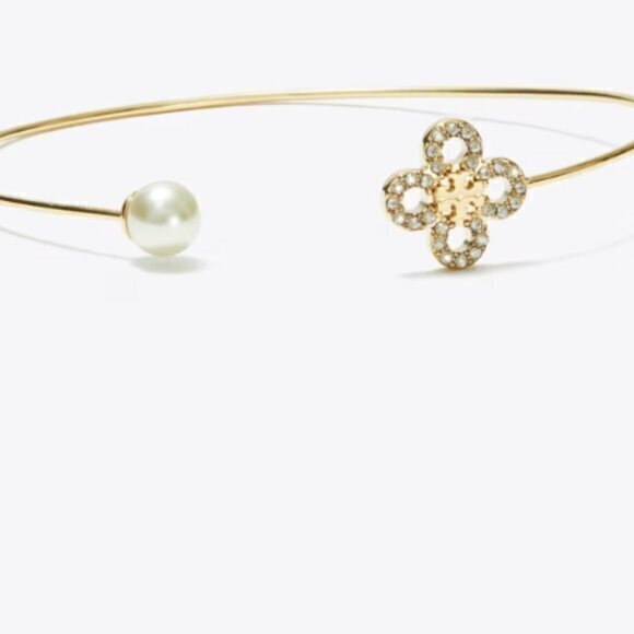 TORY BURCH Kira Clover Pearl Cuff - Picture 1 of 8